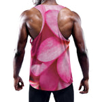 Pink Plumeria Flower Print Training Tank Top