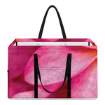 Pink Plumeria Flower Print Utility Tote Bag