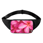 Pink Plumeria Flower Print Waist Bag