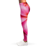 Pink Plumeria Flower Print Women's Leggings