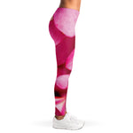 Pink Plumeria Flower Print Women's Leggings