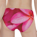 Pink Plumeria Flower Print Women's Panties