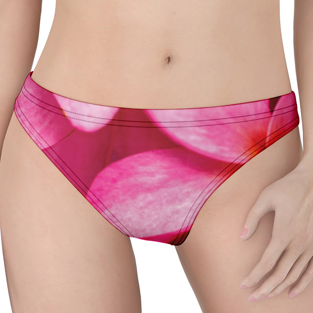 Pink Plumeria Flower Print Women's Thong