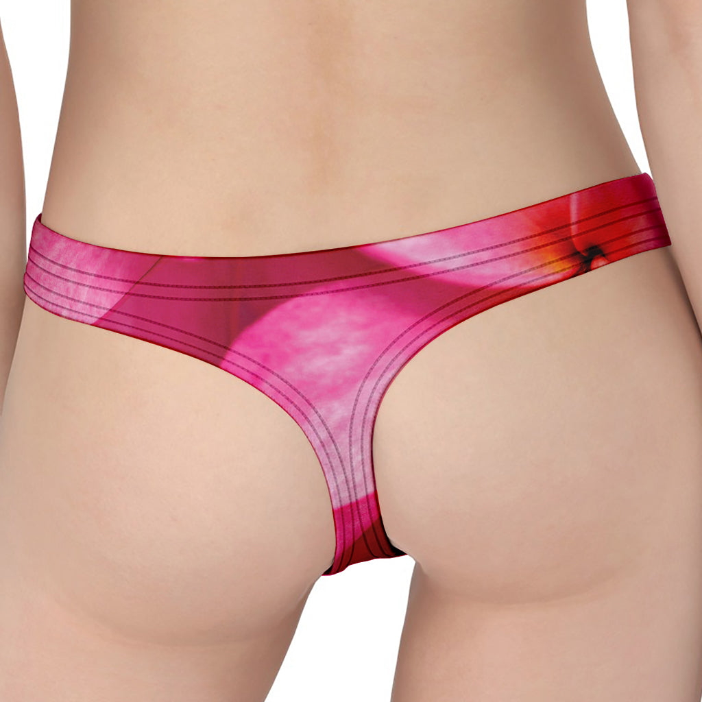 Pink Plumeria Flower Print Women's Thong