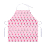 Pink Polka Dot Flamingo Pattern Print Adjustable Apron