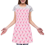 Pink Polka Dot Flamingo Pattern Print Adjustable Apron