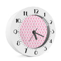 Pink Polka Dot Flamingo Pattern Print Alarm Clock