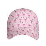 Pink Polka Dot Flamingo Pattern Print Baseball Cap