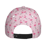 Pink Polka Dot Flamingo Pattern Print Baseball Cap