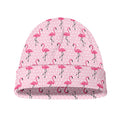 Pink Polka Dot Flamingo Pattern Print Beanie