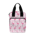 Pink Polka Dot Flamingo Pattern Print Bible Tote Bag