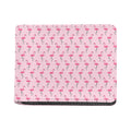 Pink Polka Dot Flamingo Pattern Print Bifold Wallet