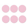 Pink Polka Dot Flamingo Pattern Print Coaster Set