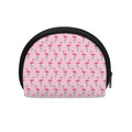 Pink Polka Dot Flamingo Pattern Print Coin Purse