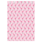 Pink Polka Dot Flamingo Pattern Print Curtain