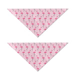 Pink Polka Dot Flamingo Pattern Print Dog Bandana