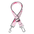 Pink Polka Dot Flamingo Pattern Print Dog Seat Belt
