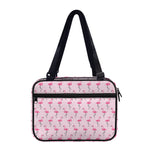 Pink Polka Dot Flamingo Pattern Print Double Strap Bible Bag