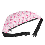 Pink Polka Dot Flamingo Pattern Print Fanny Pack