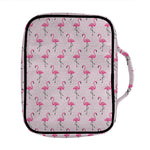 Pink Polka Dot Flamingo Pattern Print Front Pocket Bible Bag