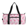 Pink Polka Dot Flamingo Pattern Print Gym Bag