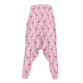 Pink Polka Dot Flamingo Pattern Print Hammer Pants