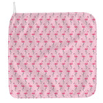 Pink Polka Dot Flamingo Pattern Print Hand Towel