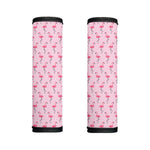 Pink Polka Dot Flamingo Pattern Print Handle Covers