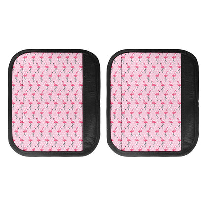Pink Polka Dot Flamingo Pattern Print Handle Covers
