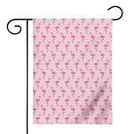 Pink Polka Dot Flamingo Pattern Print House Flag