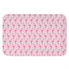 Pink Polka Dot Flamingo Pattern Print Indoor Door Mat