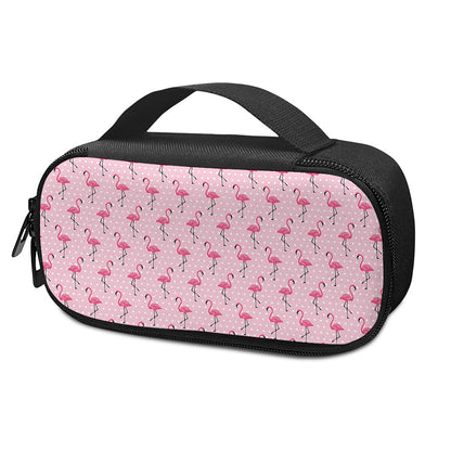 Pink Polka Dot Flamingo Pattern Print Insulin Cooler Travel Case