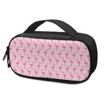 Pink Polka Dot Flamingo Pattern Print Insulin Cooler Travel Case
