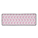 Pink Polka Dot Flamingo Pattern Print Long Kitchen Mat