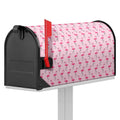 Pink Polka Dot Flamingo Pattern Print Mailbox Cover