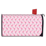 Pink Polka Dot Flamingo Pattern Print Mailbox Cover