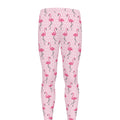 Pink Polka Dot Flamingo Pattern Print Men's Leggings