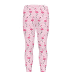 Pink Polka Dot Flamingo Pattern Print Men's leggings