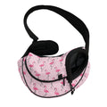 Pink Polka Dot Flamingo Pattern Print Pet Sling Carrier
