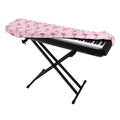 Pink Polka Dot Flamingo Pattern Print Piano Keyboard Cover