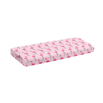 Pink Polka Dot Flamingo Pattern Print Piano Keyboard Cover