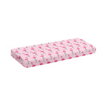 Pink Polka Dot Flamingo Pattern Print Piano Keyboard Cover