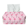 Pink Polka Dot Flamingo Pattern Print Rectangle Tissue Box Cover