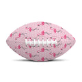 Pink Polka Dot Flamingo Pattern Print Rugby Ball