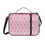 Pink Polka Dot Flamingo Pattern Print Shoulder Strap Bible Bag