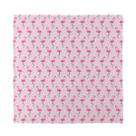 Pink Polka Dot Flamingo Pattern Print Silk Bandana