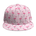 Pink Polka Dot Flamingo Pattern Print Snapback Cap