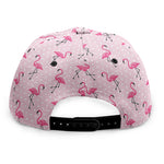 Pink Polka Dot Flamingo Pattern Print Snapback Cap