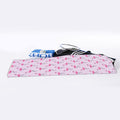 Pink Polka Dot Flamingo Pattern Print Sports Towel