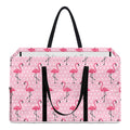 Pink Polka Dot Flamingo Pattern Print Utility Tote Bag